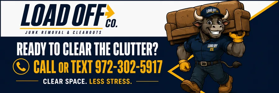 Load Off Co. mascot carrying a couch